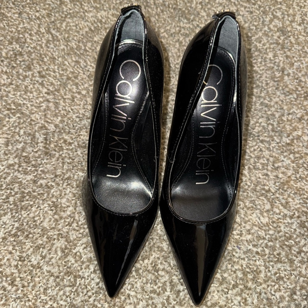 Calvin Klein Black Patent Heels